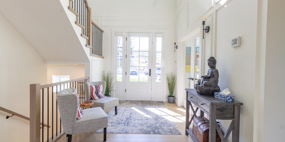 What are the best ways to update a foyer with minimal budget